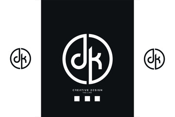 Alphabet Letters DK or KD Logo Monogram - obrazy, fototapety, plakaty