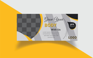 Professional business facebook cover page timeline web ad banner template 