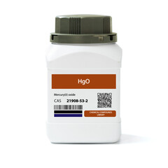 HgO - Mercury (II) Oxide.