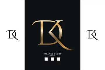 Foto op Canvas Alphabet Letters DK or KD Logo Monogram © design_proleague