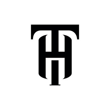 Elegant Creative TH logo icon design in vector format