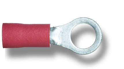 Red insulation on a red ring wiring adapter