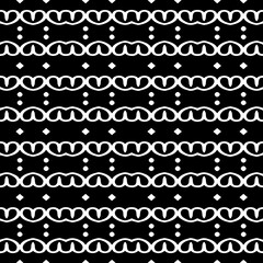 Abstract Shapes. Abstract Background Design. Vector Seamless Black and White Pattern.Simple repeat pattern design.