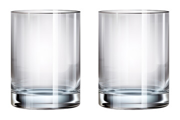 A single glass on transparent background