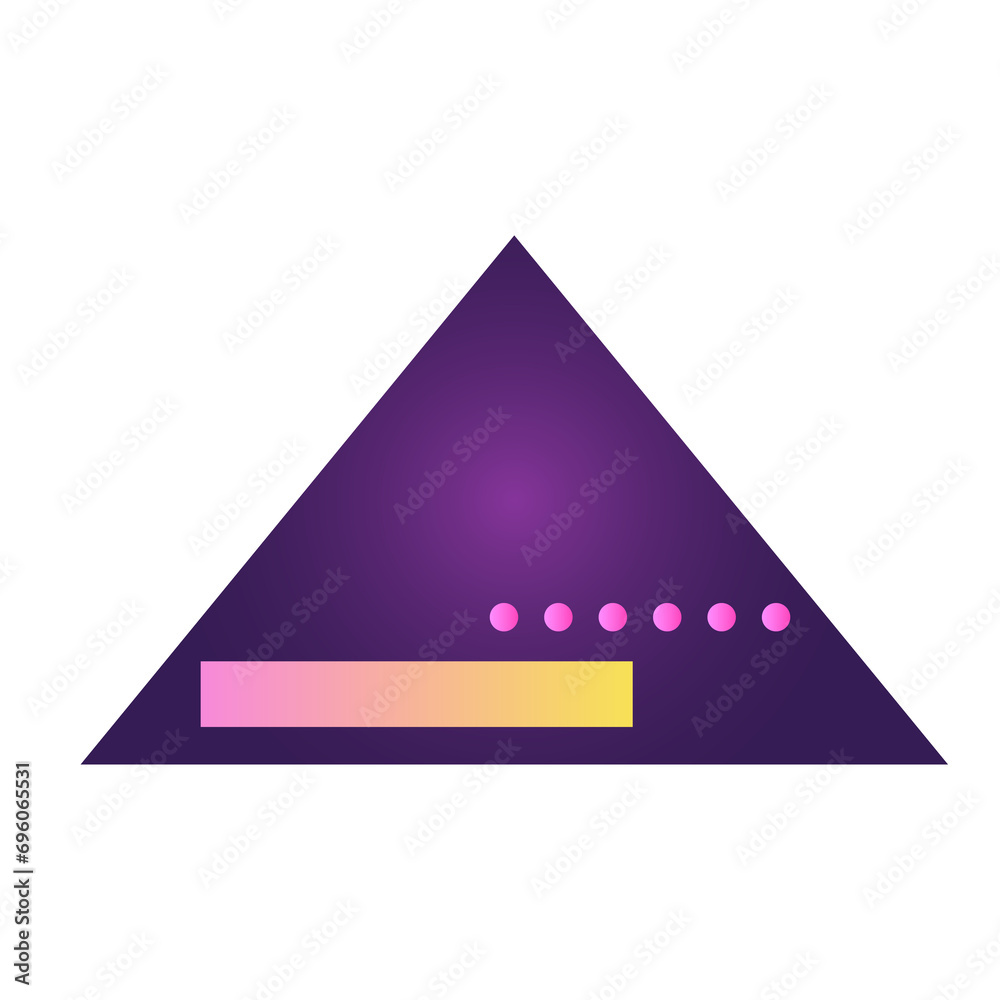 Fototapete triangle pyramid cone futuristic gradient texture colored graphic symbol element nostalgic retro 90'
