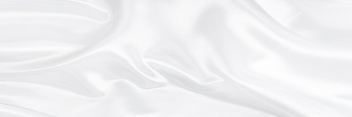 White gray satin texture that is white silver fabric silk background with beautiful soft blur pattern natural. - Powered by Adobe