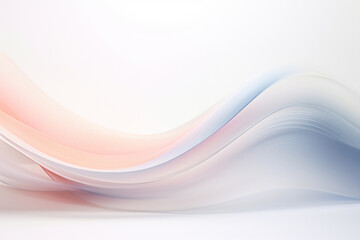A minimalist abstract composition with a single, delicate swirl in harmonious pastel tones against a calming white backdrop.