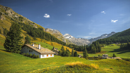 Scenic Alpine Valley in Engadin