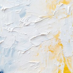 Closeup of abstract rough bright white art painting texture, with oil brushstroke, pallet knife paint