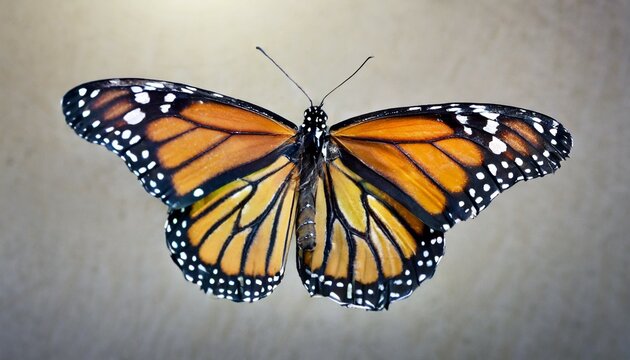 monarch butterfly on white background