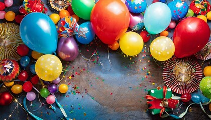carnival festival or birthday balloon background