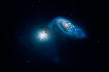 Naklejka na ściany i meble Blue Galaxy. Elements of this image furnished by NASA