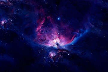 Blue cosmic nebula. Elements of this image furnished by NASA