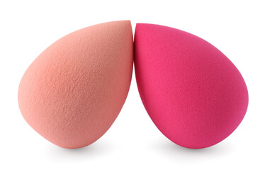 Two different make up sponges isolated on white