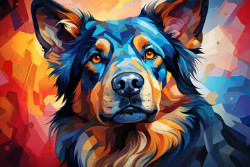 Vivid Canine Mosaic - 696076326