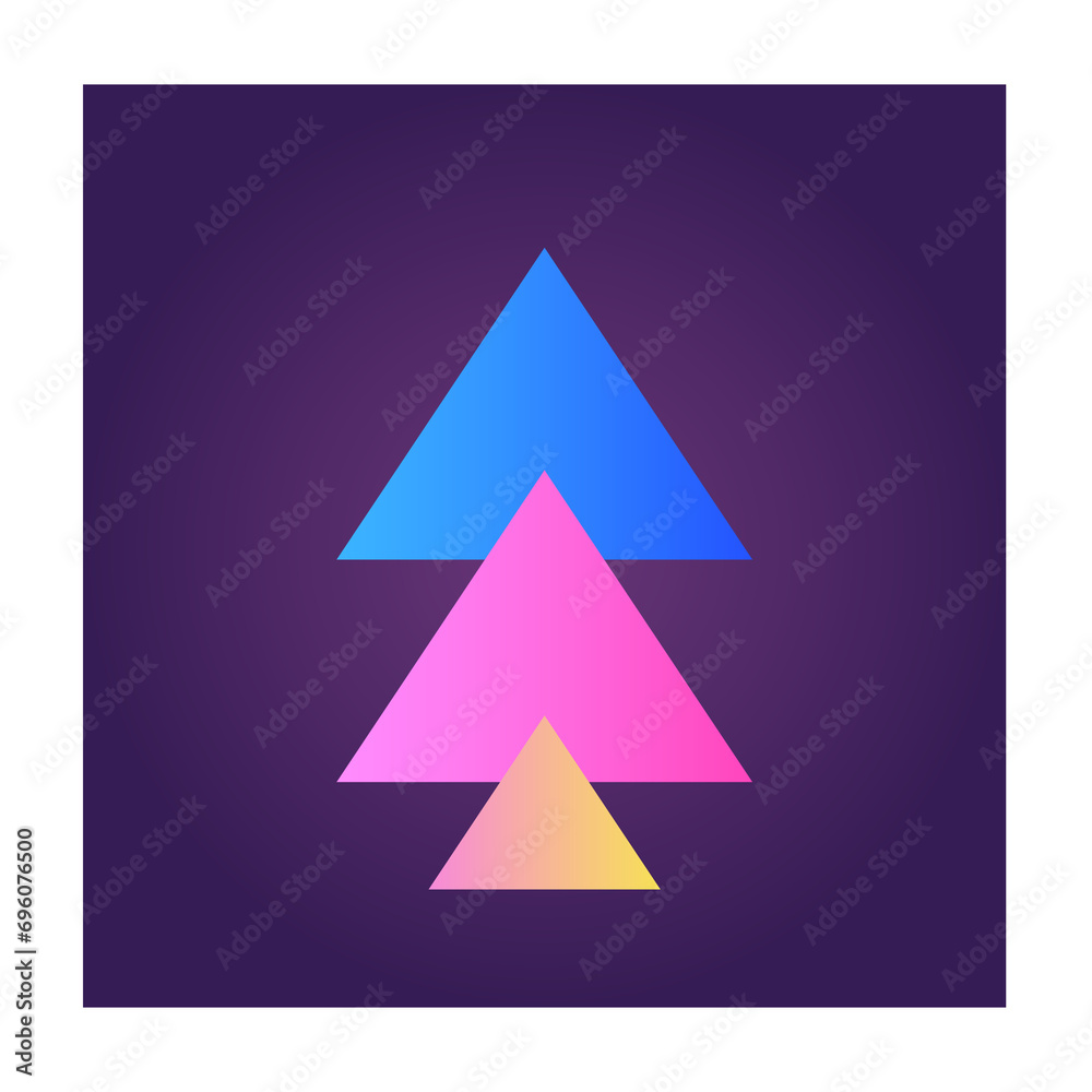 Fototapete square futuristic gradient texture colored graphic symbol element nostalgic retro 90's thenme icon