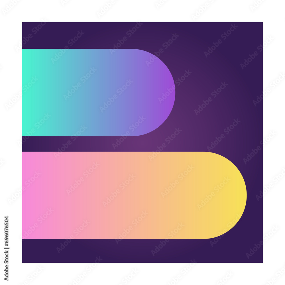 Fototapete square futuristic gradient texture colored graphic symbol element nostalgic retro 90's thenme icon