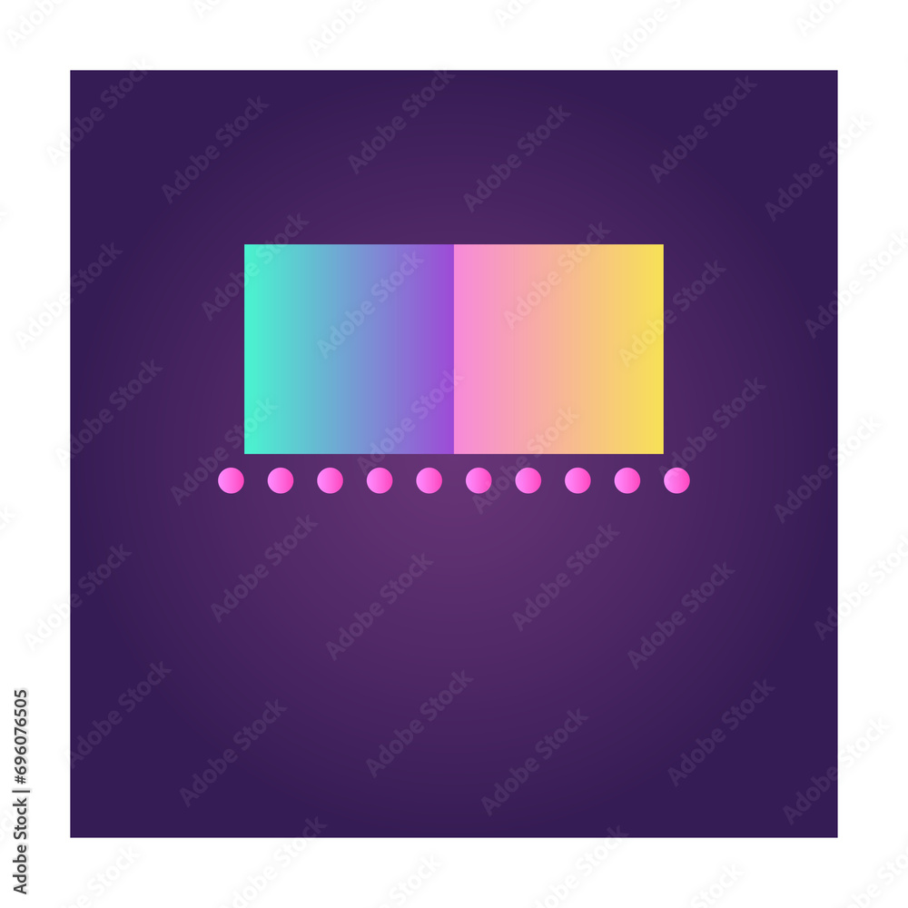 Fototapete square futuristic gradient texture colored graphic symbol element nostalgic retro 90's thenme icon