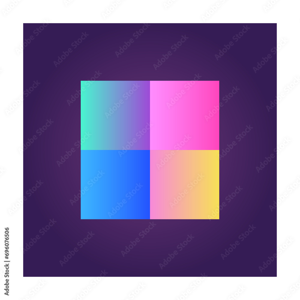 Fototapete square futuristic gradient texture colored graphic symbol element nostalgic retro 90's thenme icon