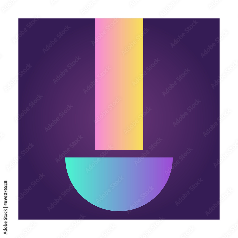 Fototapete square futuristic gradient texture colored graphic symbol element nostalgic retro 90's thenme icon