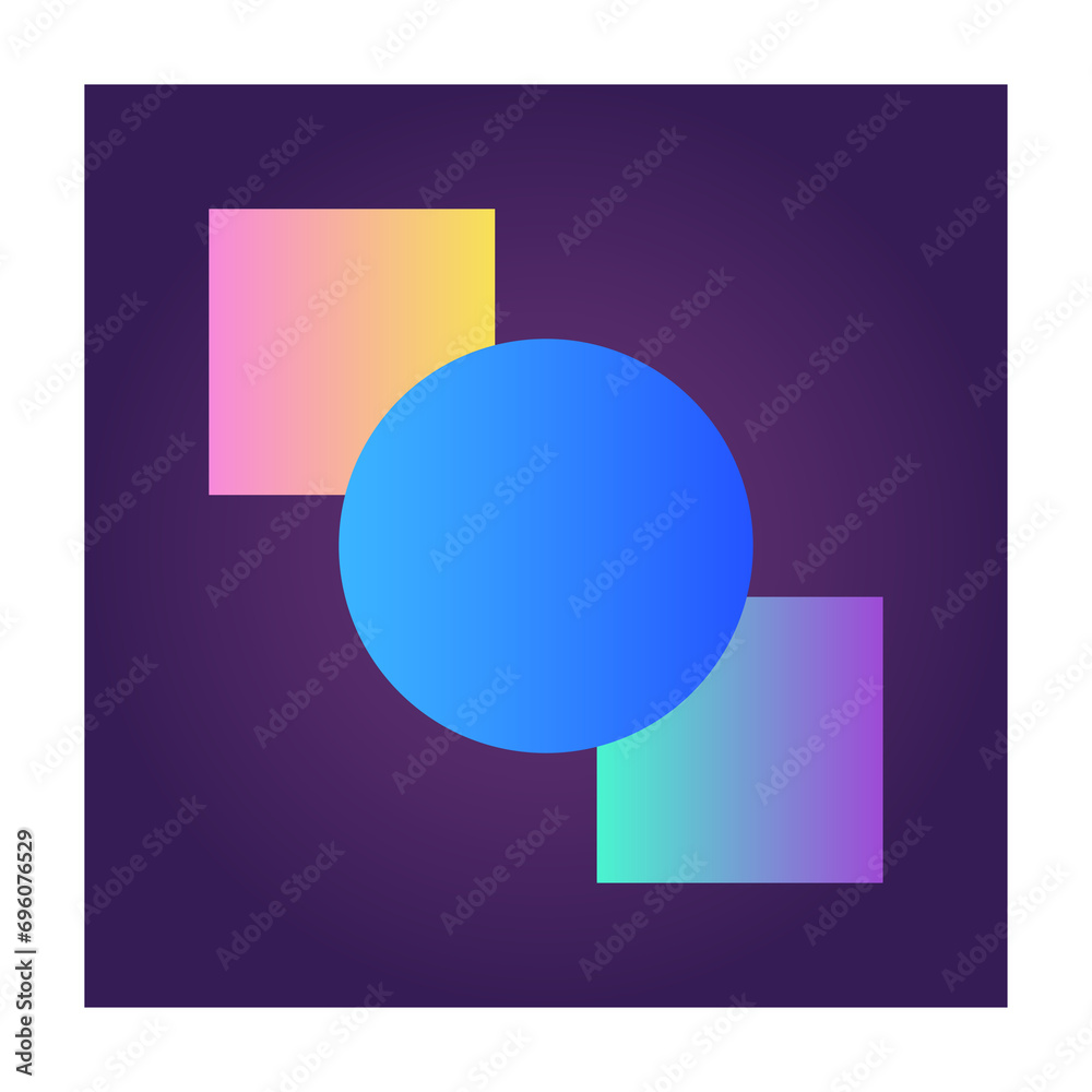 Fototapete square futuristic gradient texture colored graphic symbol element nostalgic retro 90's thenme icon