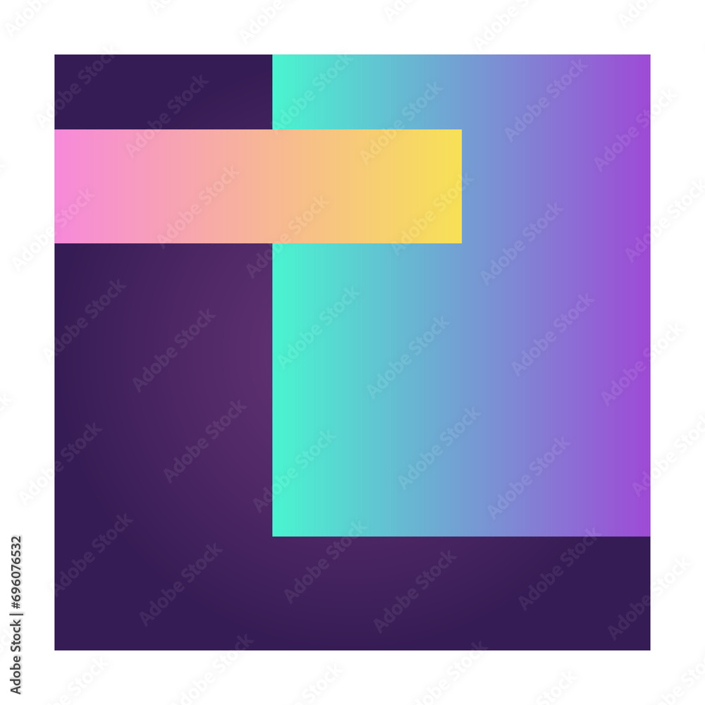 Fototapete square futuristic gradient texture colored graphic symbol element nostalgic retro 90's thenme icon