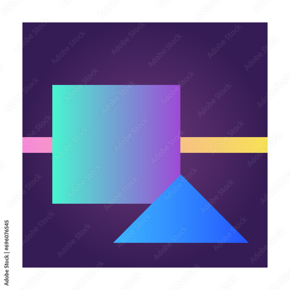 Fototapete square futuristic gradient texture colored graphic symbol element nostalgic retro 90's thenme icon
