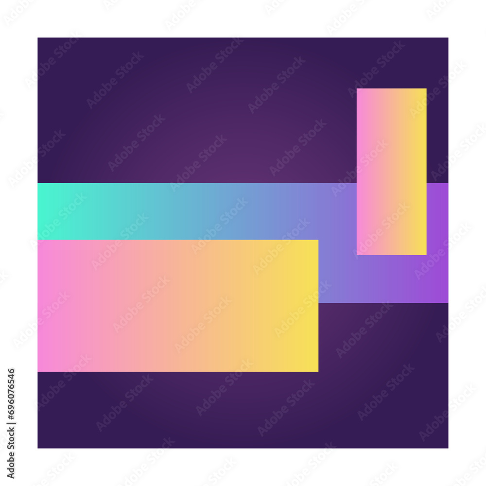 Fototapete square futuristic gradient texture colored graphic symbol element nostalgic retro 90's thenme icon