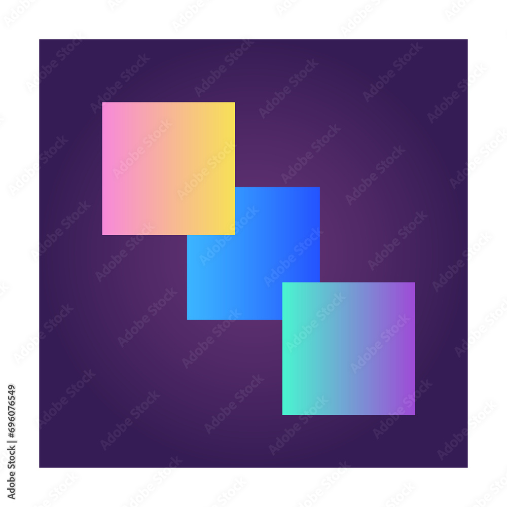 Fototapete square futuristic gradient texture colored graphic symbol element nostalgic retro 90's thenme icon