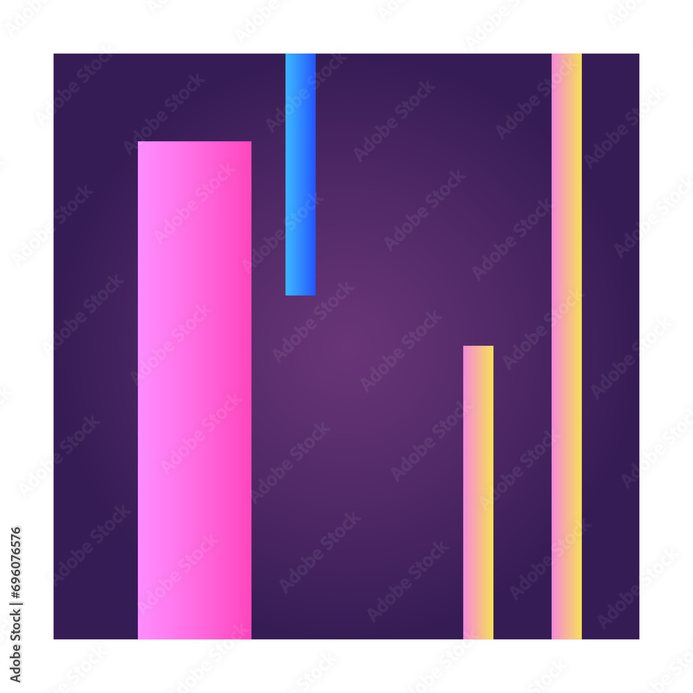 Fototapete square futuristic gradient texture colored graphic symbol element nostalgic retro 90's thenme icon