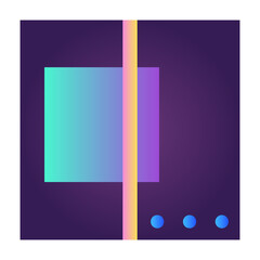 Square Futuristic Gradient Texture Colored Graphic Symbol Element Nostalgic Retro 90's Thenme Icon