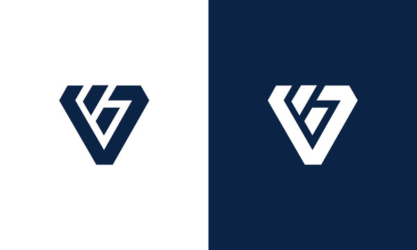 Naklejki initial v monogram logo design vector