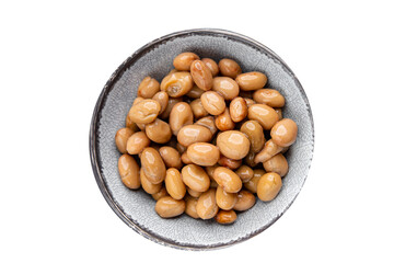 Bean borlotti legume eating cooking meal food snack on the table copy space food background rustic top view  vegetarian vegan food