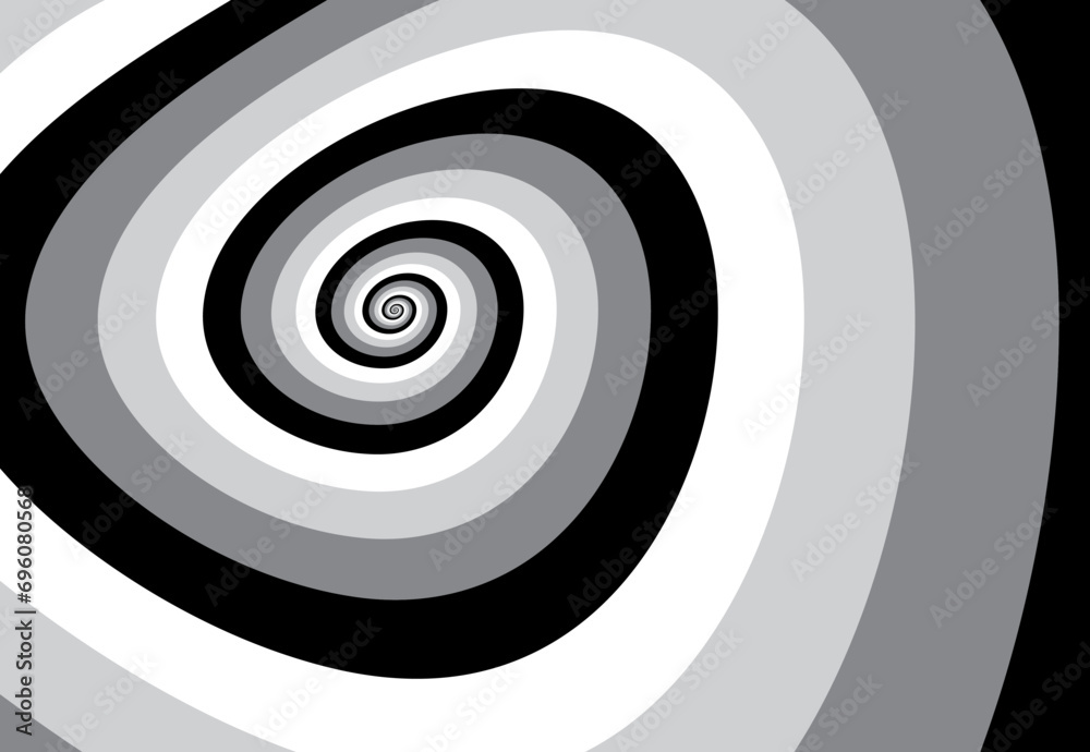 Wall mural artistic spiral shape. vector drawing