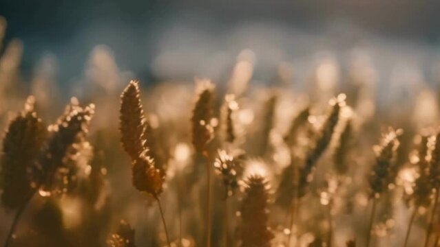 grains in the morning sun