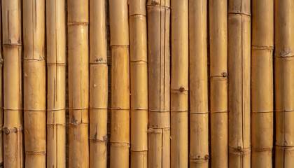 yellow bamboo fence background and texture