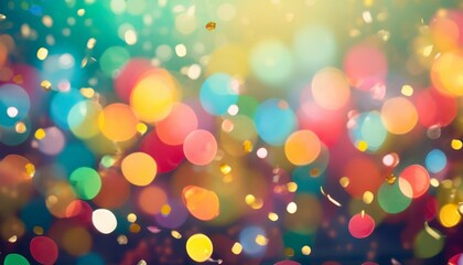 celebration and colorful confetti party blur abstract background