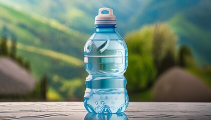 small plastic water bottle - obrazy, fototapety, plakaty