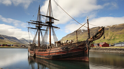 the Gardar MA 64 Icelands oldest whaling ship - obrazy, fototapety, plakaty