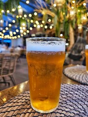 a cold glass of beer