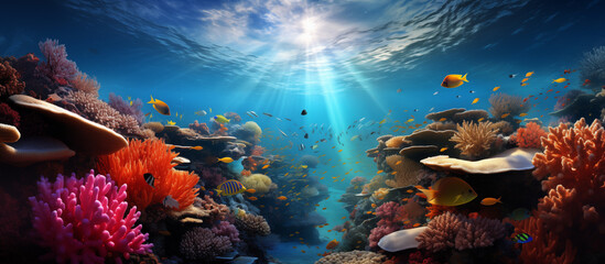 Coral reef and fishes