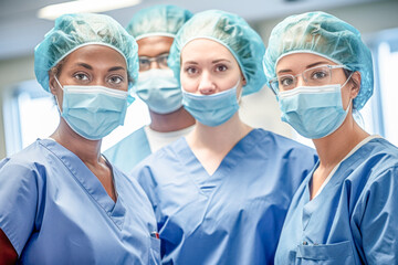 Clinic Staff during an Operation Patients often want to know how the Operation will Proceed Wallpaper Background Illustration Digital Art Cover Magazine