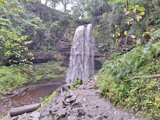 waterfall in the mountains