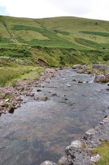 river in hills
