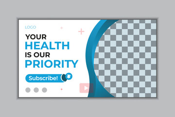 Medical YouTube Thumbnail Design Template