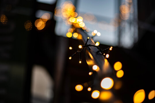 christmas lights on the street