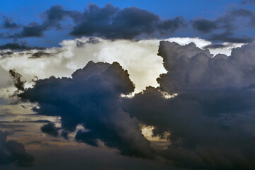 view of clouds from an airplane window