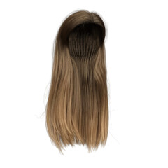 Fototapeta premium 3d rendering straight soft brown hair isolated