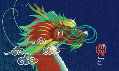 Happy chinese new year 2024 Zodiac sign dragon - 696100522
