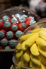 Bulk treats Turkish Delight Candies Colorful candies and jellies close up at the carnival market
